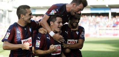 Berjón celebra su gol ante el Athletic.