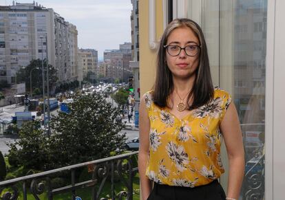 Ruth Serrano, paciente de la enfermedad de Crohn, la pasada semana en Madrid.
