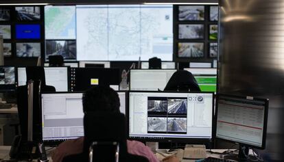 Sala de control de gestió de la mobilitat de l'Ajuntament de Barcelona.