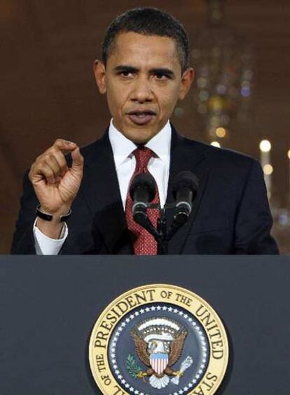 Obama, durante la rueda de prensa