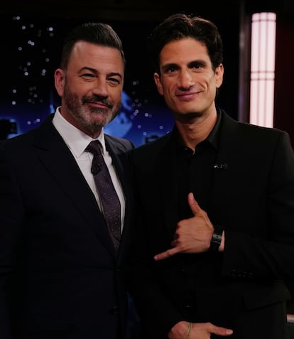 Jack Schlossberg como invitado de Jimmy Kimmel (también muy contrario a Trump) en su programa, 'Jimmy Kimmel Live!'.