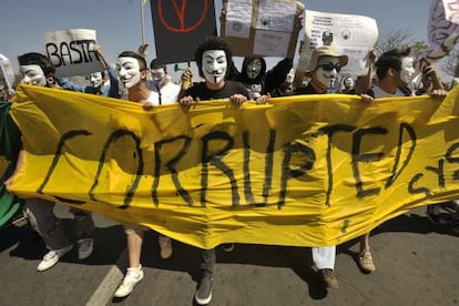 Marcha contra a corrupção em Brasília, em 2011.