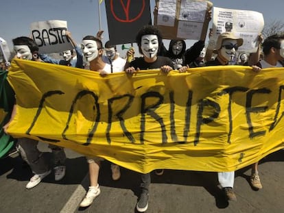 Marcha contra a corrup&ccedil;&atilde;o em Bras&iacute;lia, em 2011.