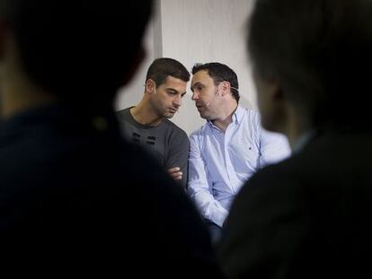 Gerard L&oacute;pez y Sergio Gonz&aacute;lez, durante el acto de ayer. 