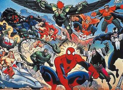 <b>Spider-man y otros personajes de Marvel.</b>