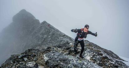 Participante en una de las Tromsø Skyraces, en Noruega.