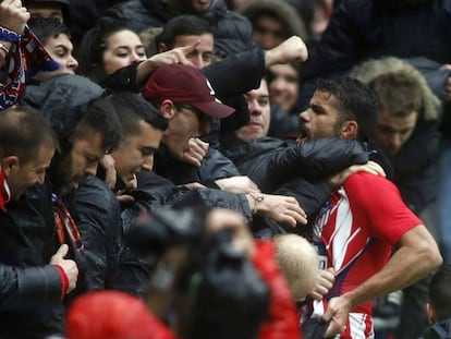 Diego Costa celebra su gol frente al Getafe.