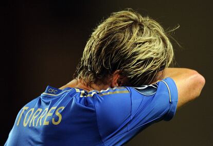 Fernando Torres al finalizar el encuentro.