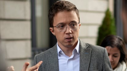 Errejón, a su salida de una sesión plenaria en el Congreso de los Diputados el pasado 22 de octubre.