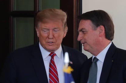 Donald Trump con Jair Bolsonaro en Washington.