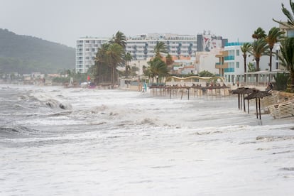 Waves in Ibiza on Sunday.