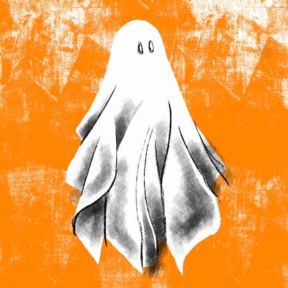 Halloween ghost on a backgorund