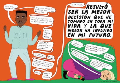 Viñetas de 'La voz del oráculo', el cómic de Liv Strömquist, cedidas por la editorial