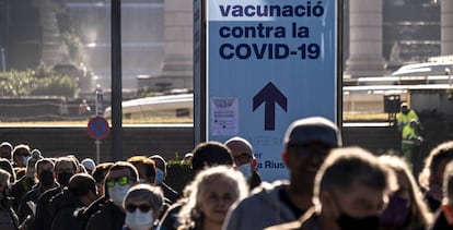 Centro de vacunación en Barcelona.