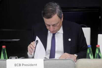 El presidente del Banco Central Europeo (BCE), Mario Draghi. EFE/Valda Kalnina