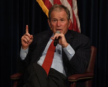 El expresidente George W. Bush, en un acto público en California en 2017.