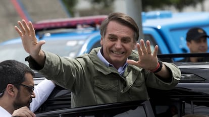 O presidente eleito Jair Bolsonaro no Rio de Janeiro