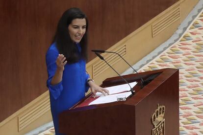 Rocío Monasterio, en la asamblea de Madrid.