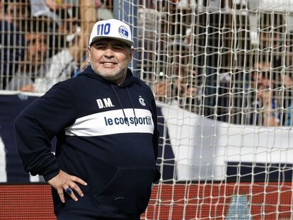 Diego Armando Maradona, en La Plata en septiembre de 2019.