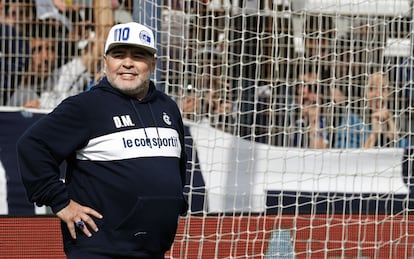 Diego Armando Maradona, en La Plata en septiembre de 2019.