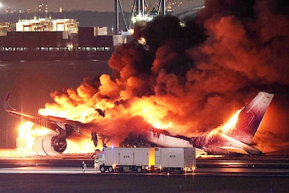 Avión Japon Tokio Accidente