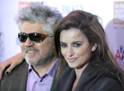 Pedro Almodóvar y Penélope Cruz, el pasado domingo en Nueva York.