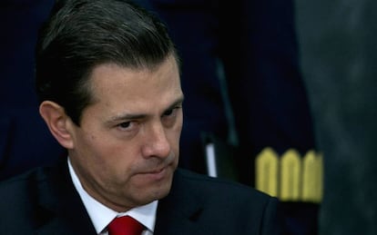 El presidente mexicano, Enrique Pe&ntilde;a Nieto, en la residencia oficial de Los Pinos.