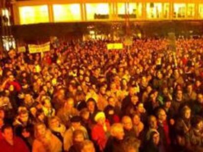 Foto de la plaza este viernes tuiteada por Izquierda Unida.