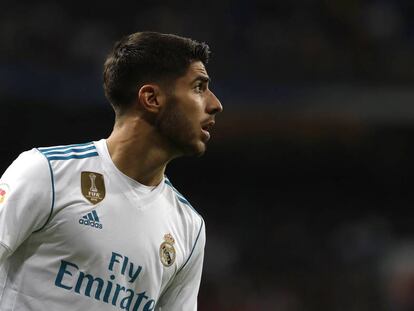 Marco Asensio, en un momento del partido contra Las Palmas.