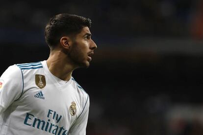 Marco Asensio, en un momento del partido contra Las Palmas.