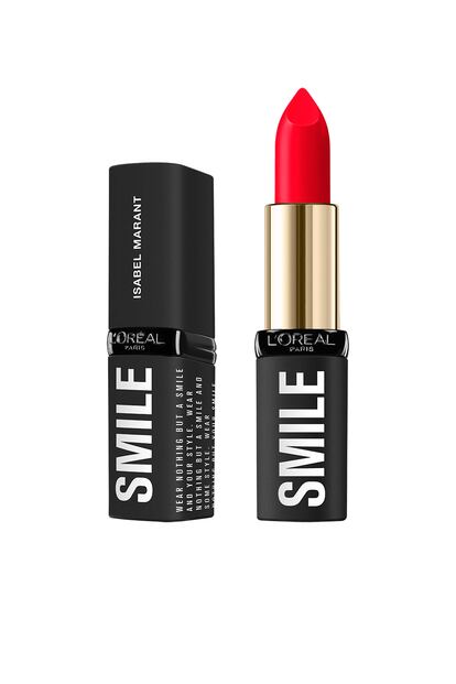 Smile Color Rich Mate, tono La Butte Marshall, de Isabel Marant para L´Oréal Paris (15,95€). La diseñadora ha creado esta línea de maquillaje bajo su filosofía ready-to-wear. El objetivo es que todas las mujeres, tengan el tono de piel que tengan, puedan llevar un rojo de labios.