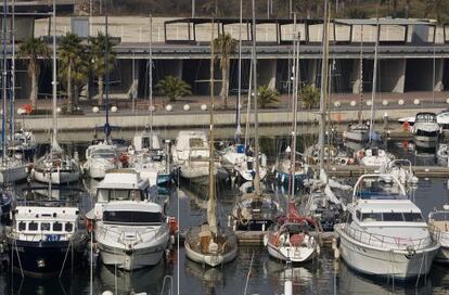 Amarres en el puerto del F&oacute;rum, en Barcelona.