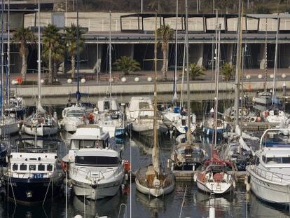 Amarres en el puerto del F&oacute;rum, en Barcelona.