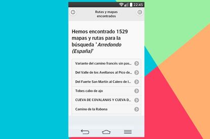 Rutas Senderismo. Esta app nos ofrece 150.000 tracks GPS y puntos de interés para nuestras rutas. En ella podemos encontrar las mejores rutas cerca de nuestra ubicación, o bien acceder a la base de de datos disponible.