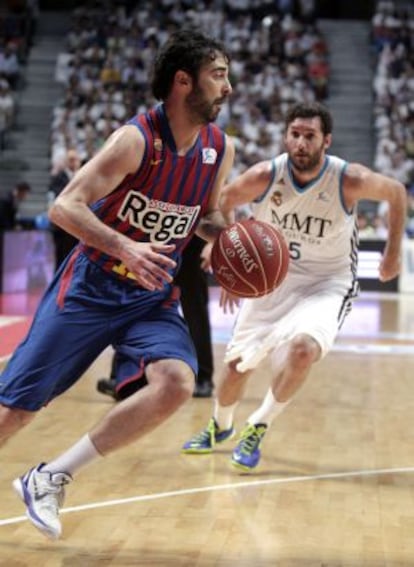 Navarro, ante Rudy en la final de la ACB.