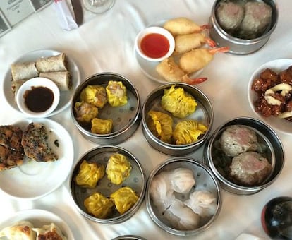 Platos del restaurante Lung Fung en Panamá