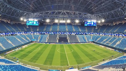 Estadio de San Petersburgo, que iba a albergar originariamente la final de la Champions de este año.