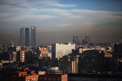 Contaminación sobre Madrid, en una imagen de archivo.