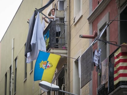 Balcons del barri de la Barceloneta. 