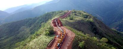 Trabajos en un tramo del Gasoducto Sur en Per&uacute;. 