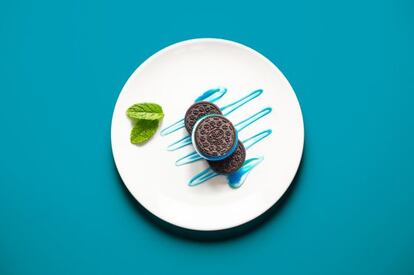 Oreos con pasta de dientes. El cepillado posterior es opcional.