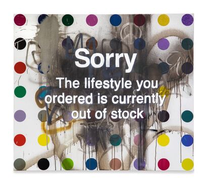 'Sorry The Lifestyle You Ordered Is Currently Out of Stock', de Damien Hirst y Banksy