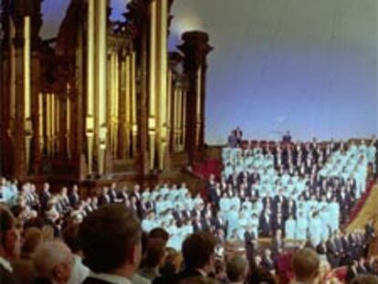 Reunión de los mormones en Salt Lake City (Estados Unidos), en 1995.