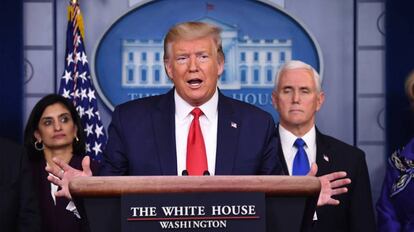El presidente de Estados Undos, Donald Trump, este miércoles en Washington.