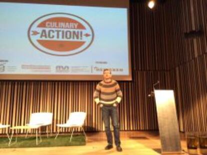 Andoni Luis Aduriz durante su ponencia.