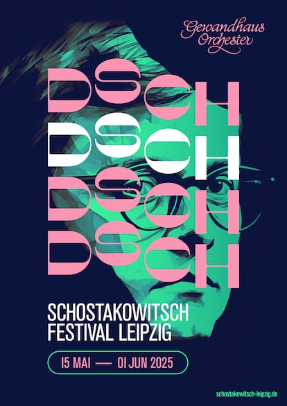 Cartel del Festival Shostakóvich de la Gewandhaus, que se ha clausurado este domingo.