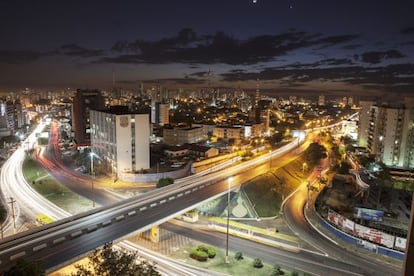 Vista aérea de Cuiabá, no Mato Grosso.