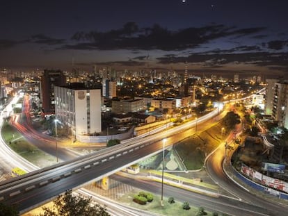 Vista aérea de Cuiabá, no Mato Grosso.