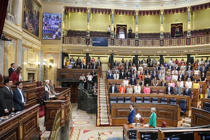 El hemiciclo del Congreso, al inicio de un pleno esta semana.