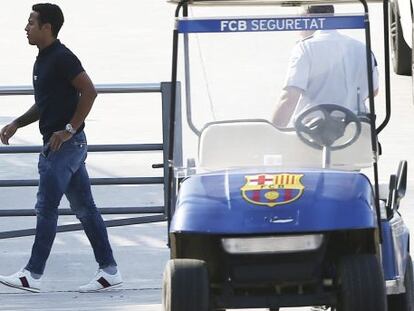 Thiago en la Ciudad Deportiva del Barcelona